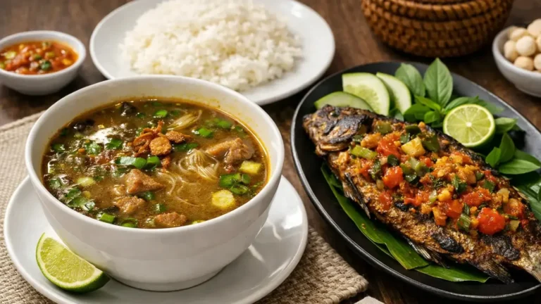 Kuliner khas: Sop Saudara & ikan bakar